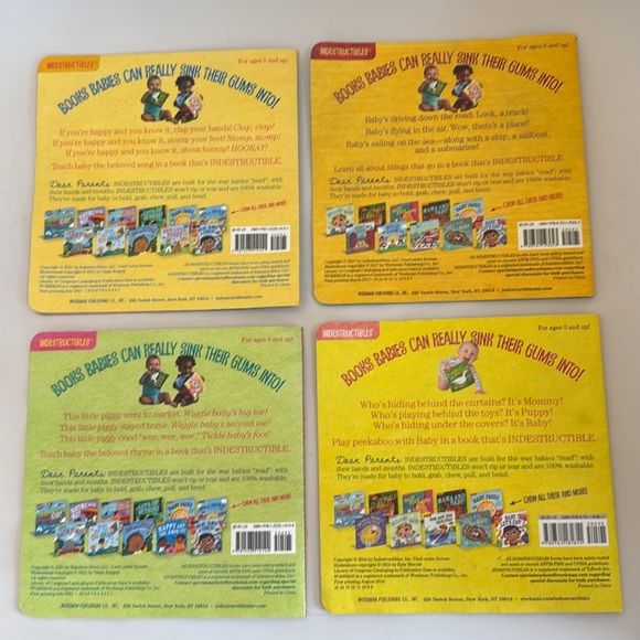 Indestructibles Baby Books | Built For the Way Babies Read w/ Hands & Mouth x4 - Picture 2 of 2
